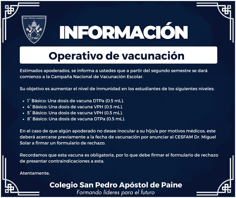informativo operativo de vacunación