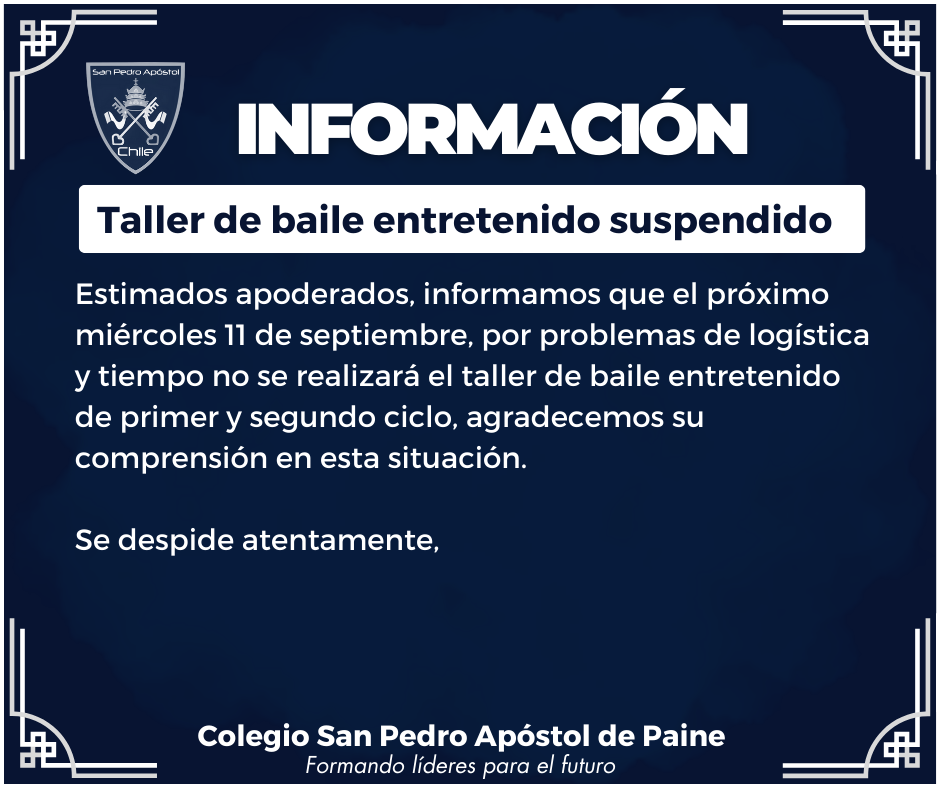 taller suspendido baile entretenido