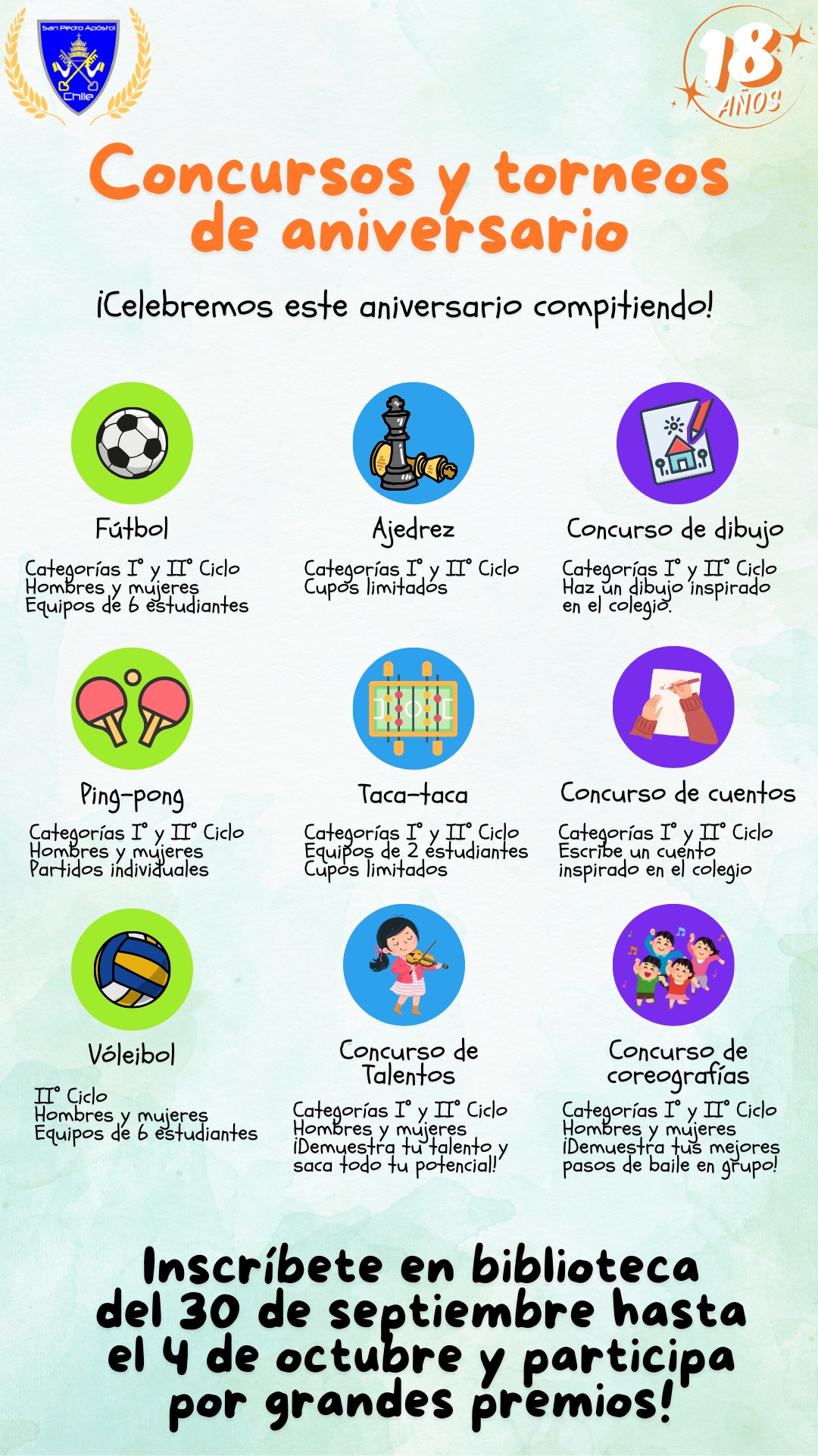 torneos y concursos de aniversario