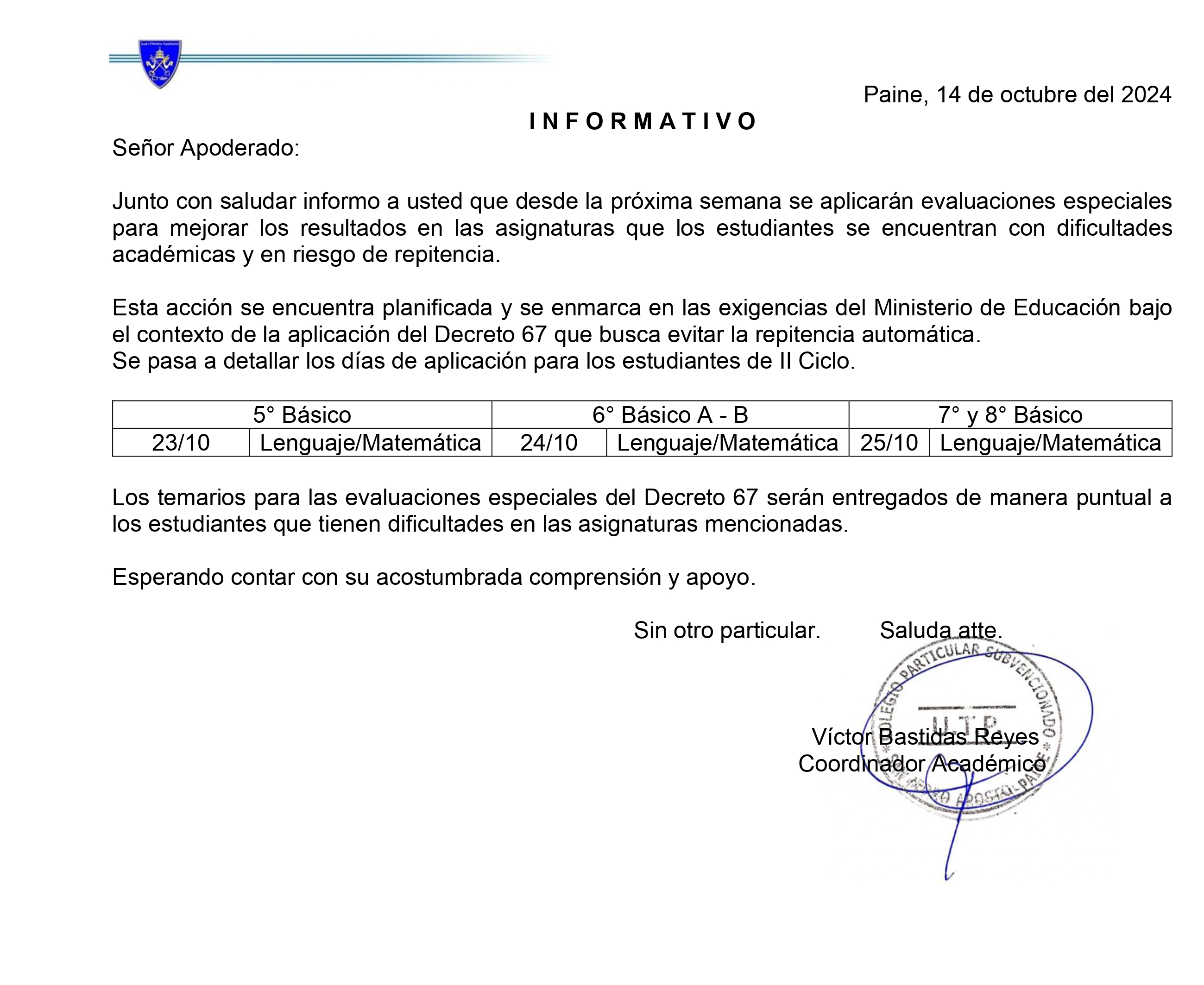 informativo coordinador académico