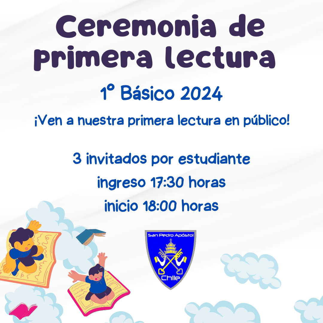 ceremonia primera lectura 1° básico 2024