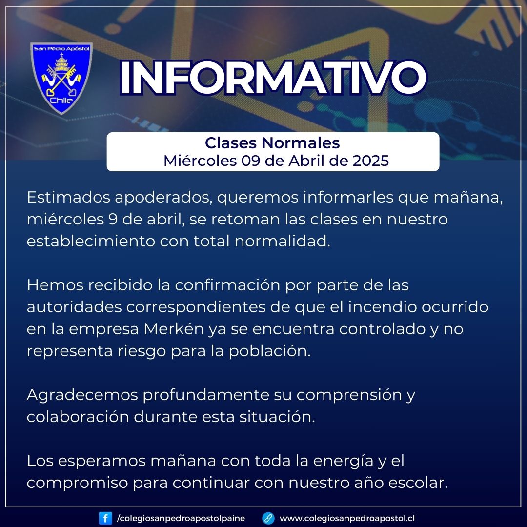 informativo clases normales miércoles 9 de abril de 2025