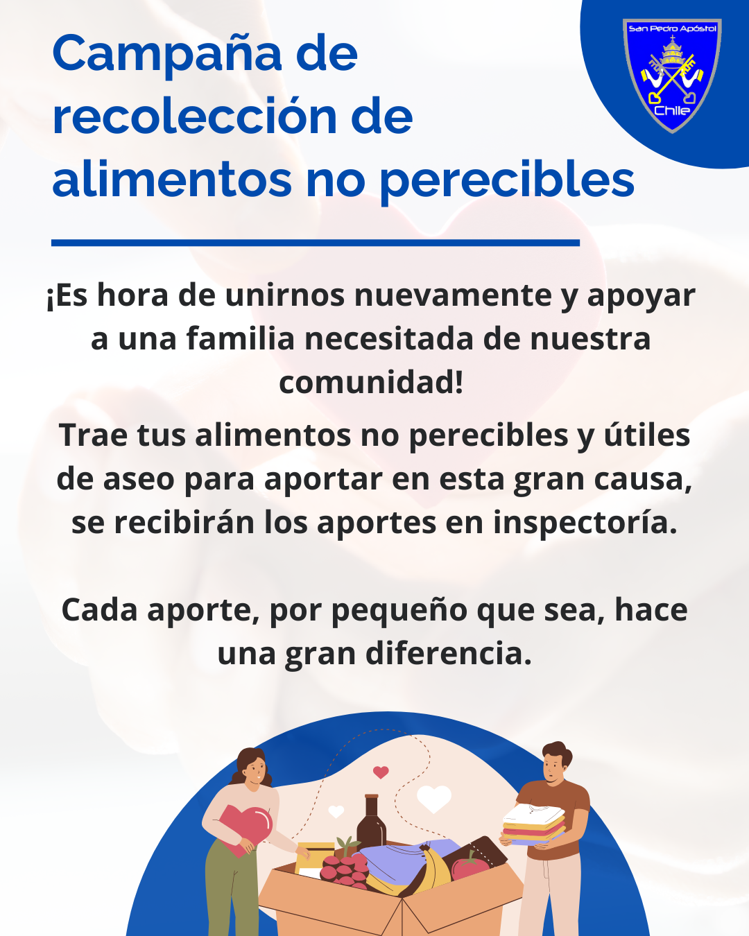 Afiche campaña recolección de alimentos
