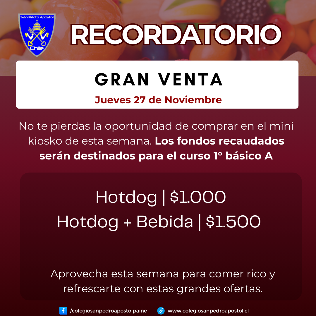 recordatorio venta