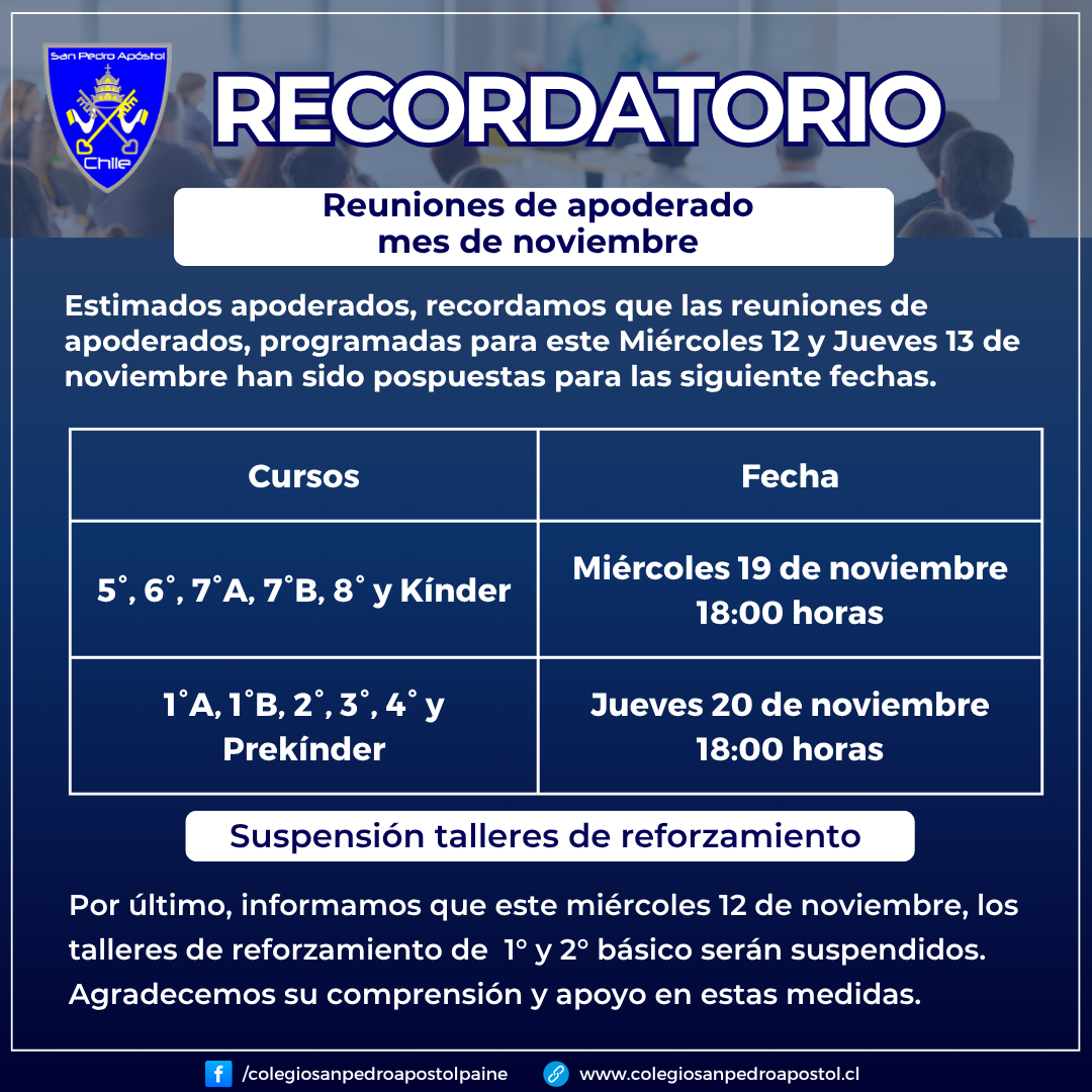 informativo reuniones de apoderados