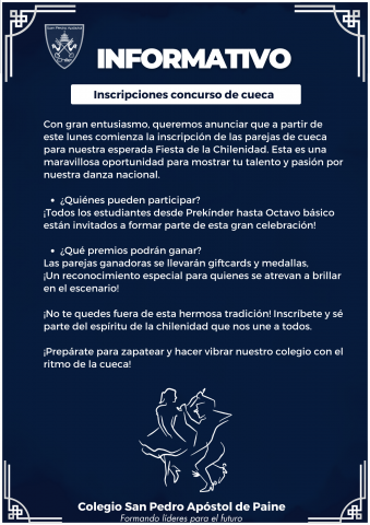 inicio inscripción concurso de cueca