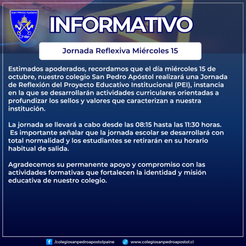 informativo jornada reflexiva.