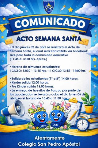comunicado semana santa