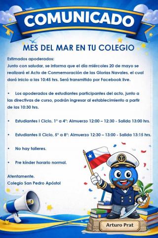 Informativo acto del mes del mar 2026