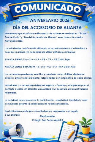 informativo día del accesorio de alianza