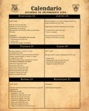 cronograma actividades semana aniversario 2024