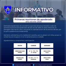 calendario de reuniones de apoderado mes de marzo 2025