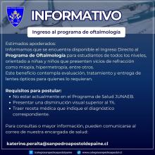 Informativo ingreso directo al programa de oftalmología
