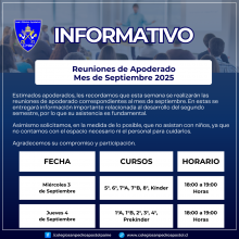 informativo reuniones de apoderado septiembre 2025