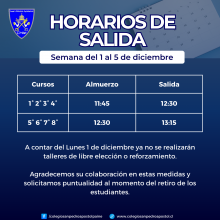 horario salida