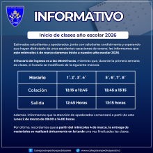 informativo inicio de clases 2026
